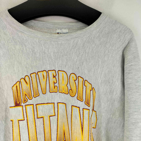 チャンピオン Champion 90S USA製 フロントプリント クルーネックスウェット メンズ  XL